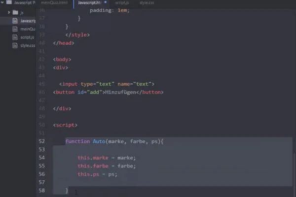 Das ultimative Training für JavaScript und jQuery – 3.2 Objekte erstellen