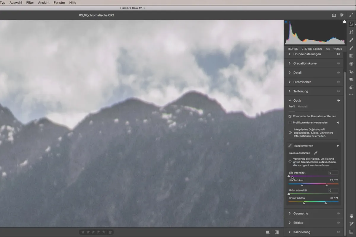 Camera Raw-Tutorial: 3.7 | Chromatische Aberrationen