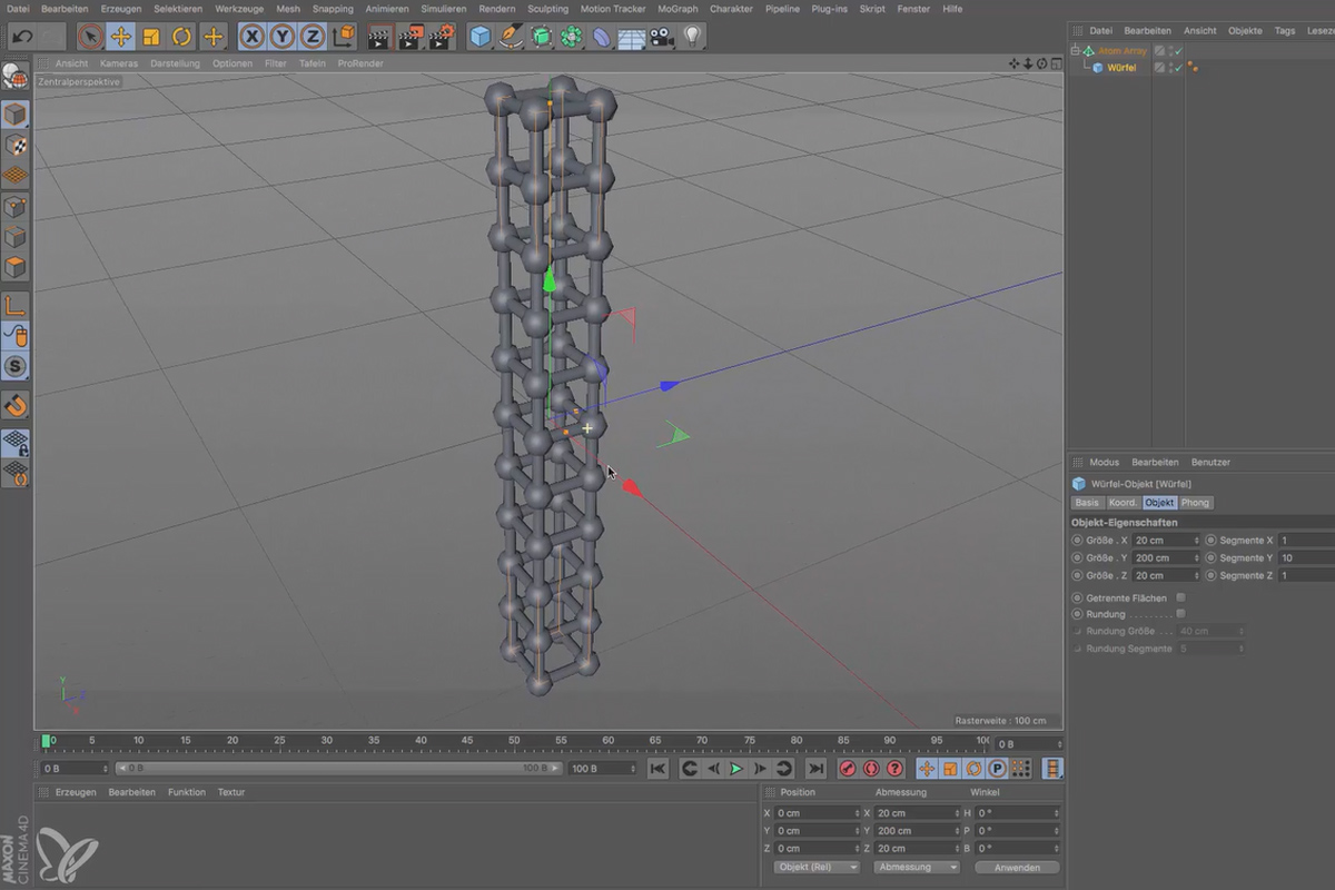 Cinema 4D för nybörjare - 3D-praxis: 3.4 Modellering av objekt