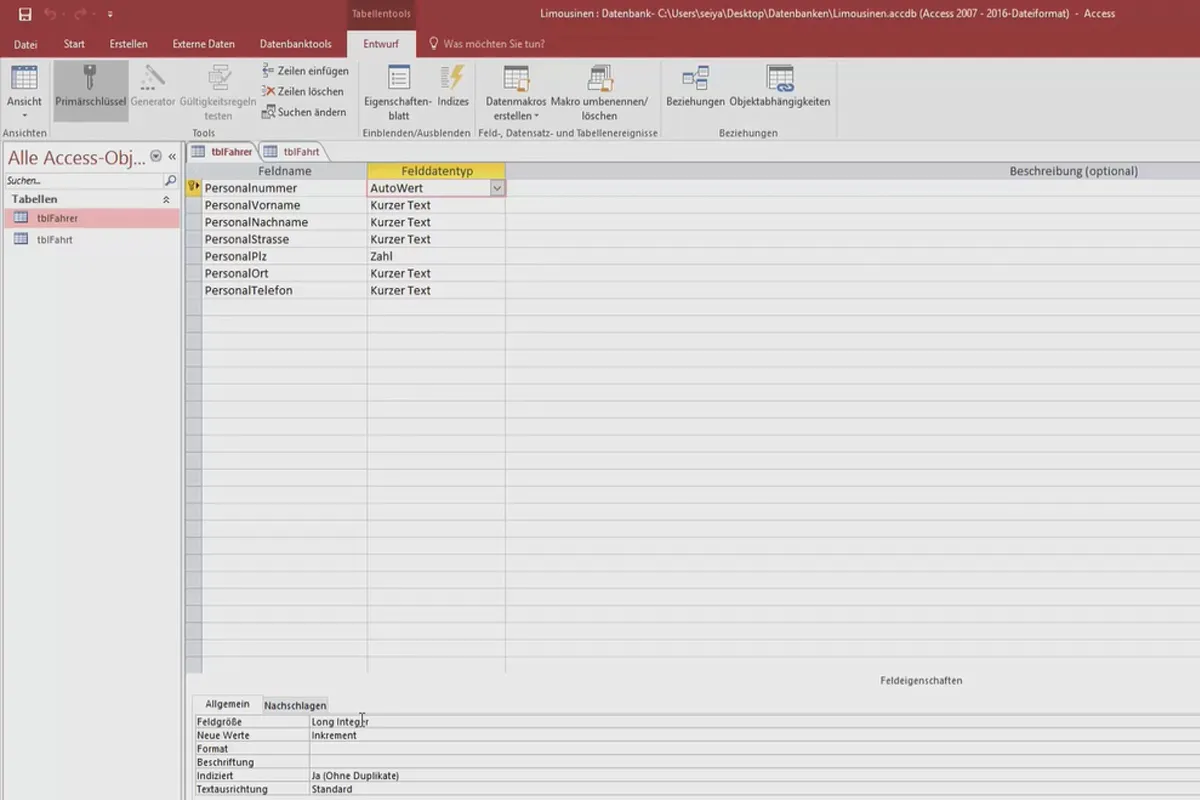 Lebih baik di Access: Jadilah pahlawan data - 4.1 Membuat database limusin kami