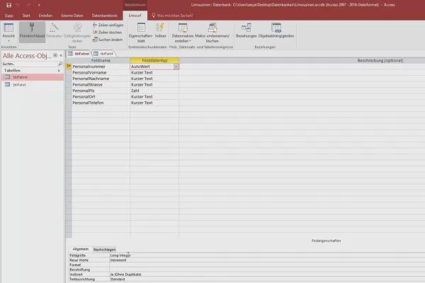 Lebih baik di Access: Jadilah pahlawan data - 4.1 Membuat database limusin kami