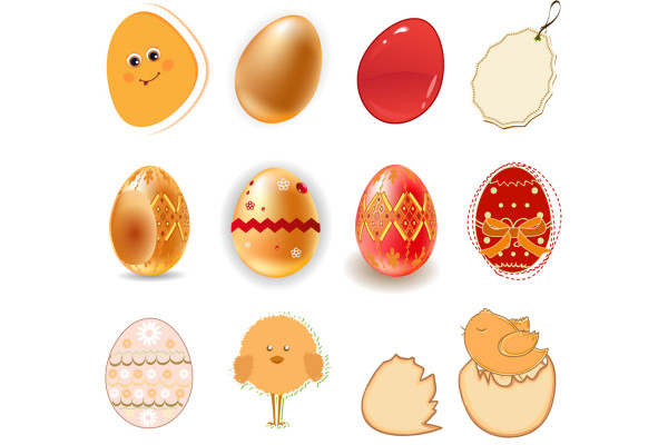 Ilustraciones vectoriales de Pascua, frescas y primaverales - 2