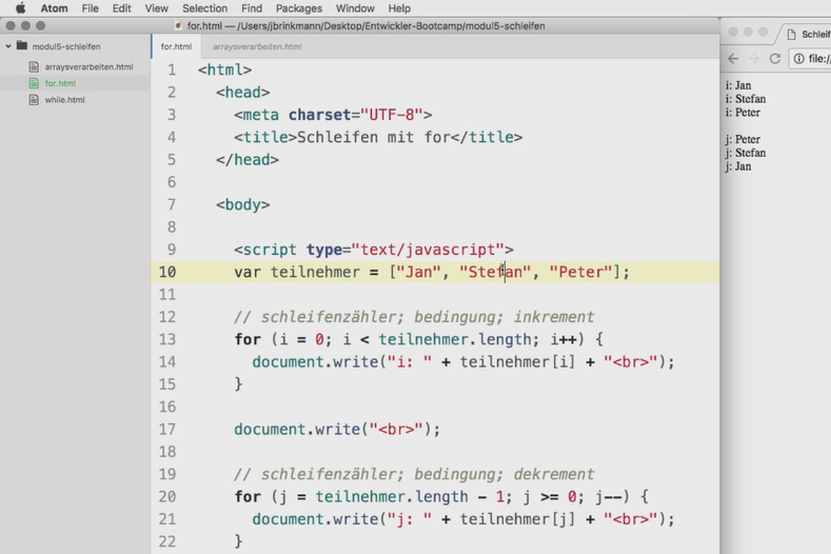 Programmering av programvara för nybörjare: 5.3 Loopar med for