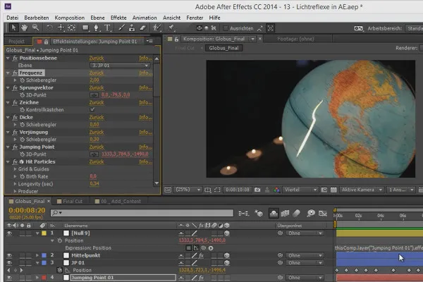 3D-Projekte in After Effects: Der Globuspunkt