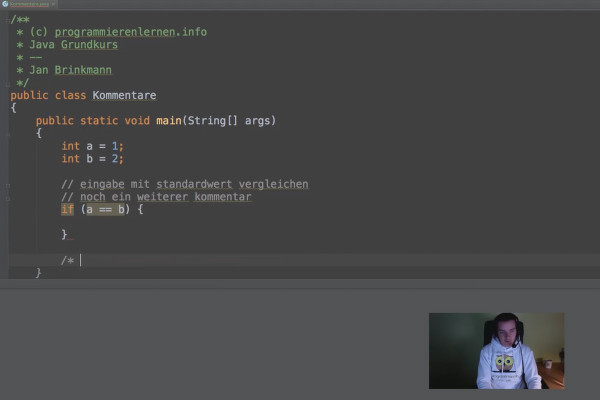 Java aloittelijoille - 5.1 Kommentit