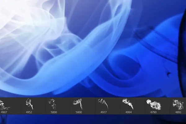 Пензлик з мотивами диму для Фотошопу та інших програм: Версія 03