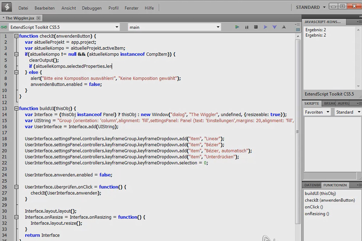 Scripting in AE - TheWiggler Part 2 - The functions