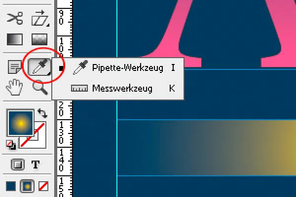 "InDesign" pipetė ir matavimo įrankis