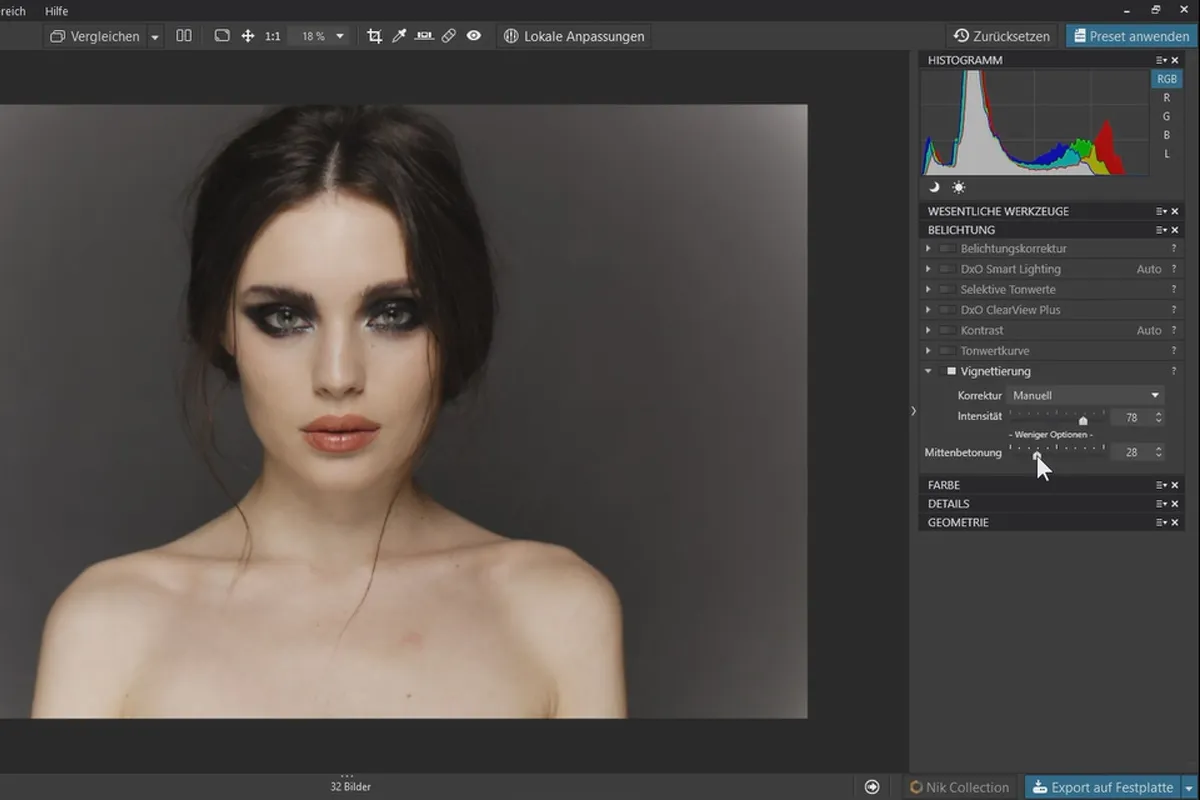 DxO PhotoLab-Tutorial: 3.7 | Vignettierung