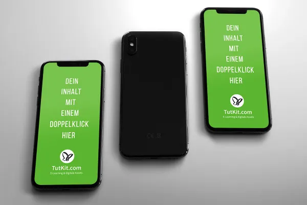 Mockup con smartphone, cellulare (iPhone) - Versione 19