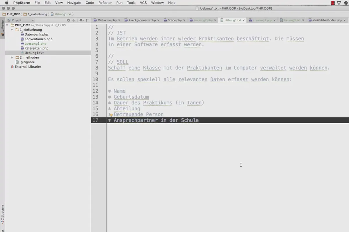 Objektorientert webprogrammering med PHP – 3.07 øvingsoppgave #1
