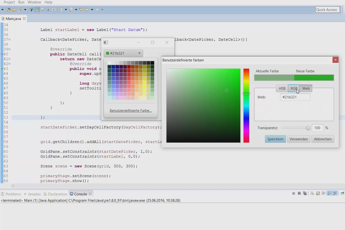 JavaFX para el desarrollo de GUI - 21 ColourPicker