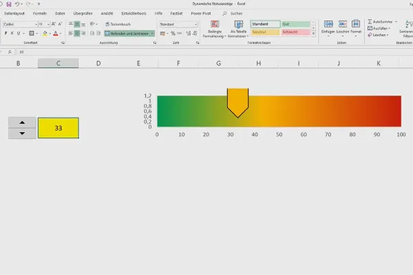 Diagramme in Excel erstellen: 4.12 | Dynamische Statusanzeige