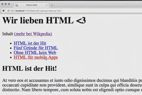 Grundlagen HTML, CSS und JavaScript – 21 Übung #1: Texte und Überschriften