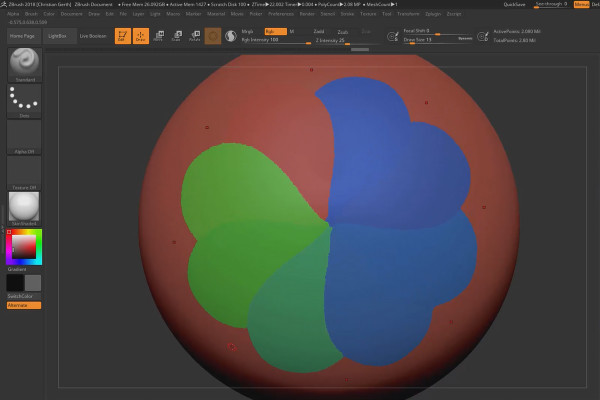 ZBrush 2018 und 4R8 – Video-Training zu den Updates: 12 PolyGroupIt
