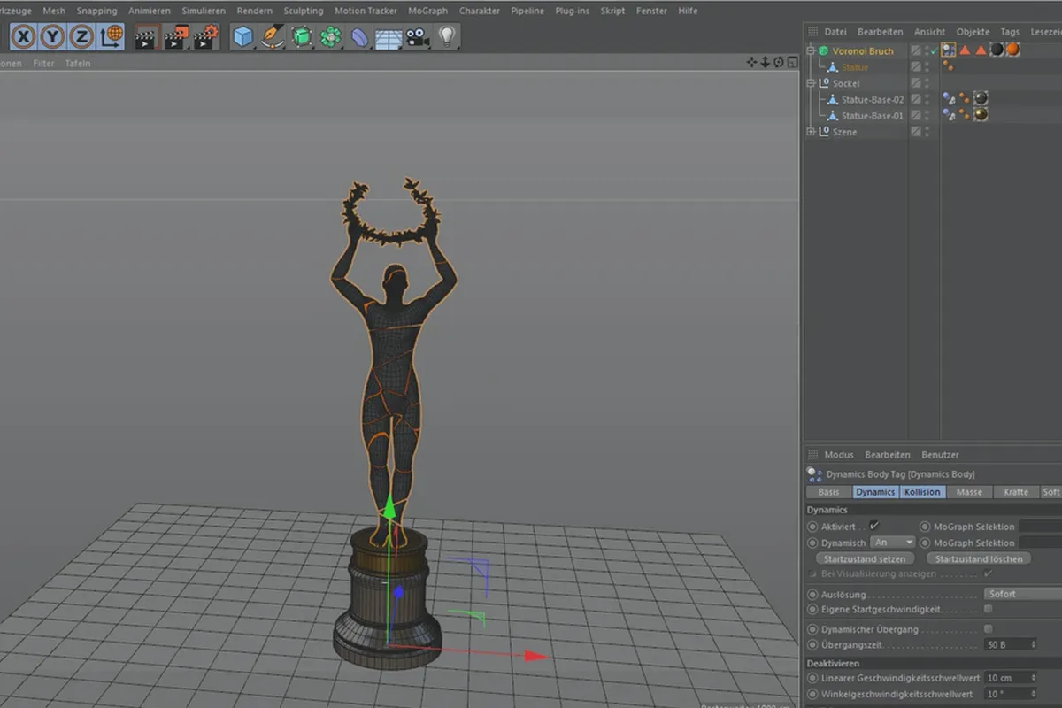 Cinema 4D 모그래프 입문 - 3.2 보로노이 파편