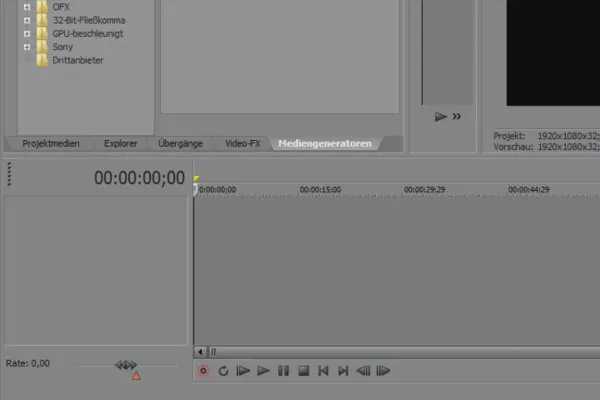 VEGAS Pro: Das Layout Teil 1