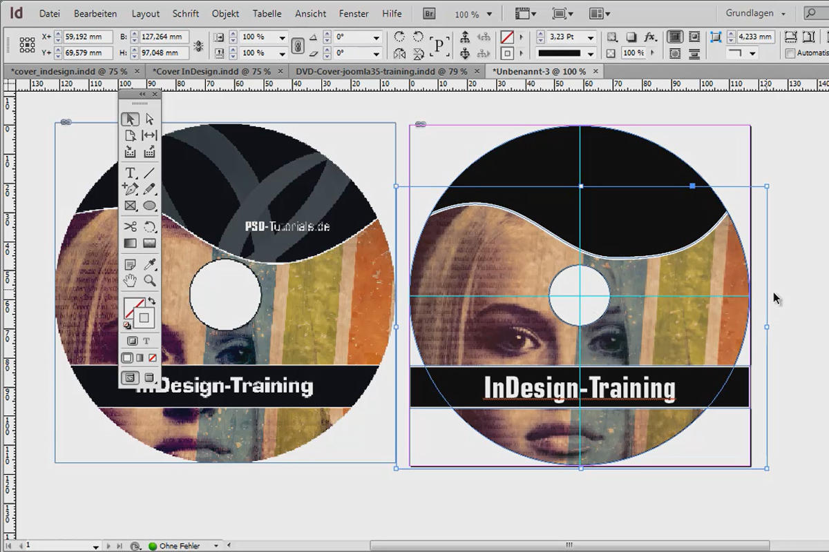 Designe DVD-omslag og DVD-etikett - Del 3: Opprett etikett i Photoshop.