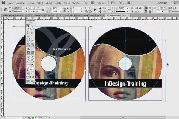 Membuat desain sampul DVD dan label DVD - Bagian 3: Membuat label di Photoshop.