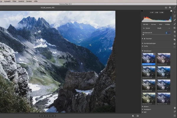 Camera Raw-opplæring: 3.8 | Forhåndsinnstillinger