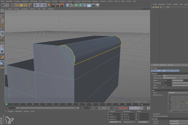 Cinema 4D pour débutants - Pratique 3D : 3.5 Effet chanfrein