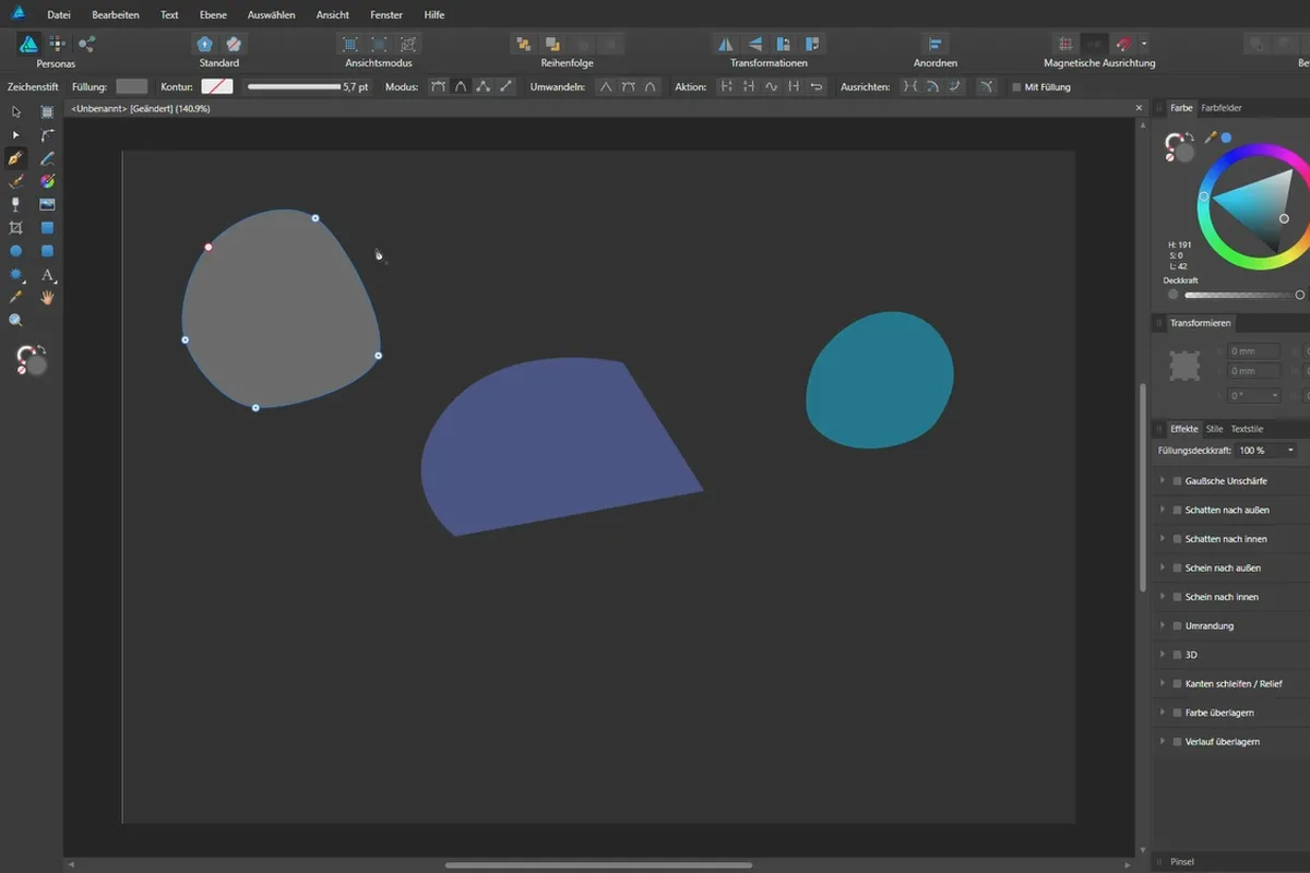 Affinity Designer-Tutorial – Grundlagen: 4.3 | Zeichenstift- und Knoten-Werkzeug