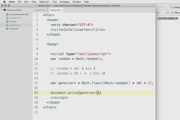 Software programming for beginners: 5.4 Excursus: Generating random numbers