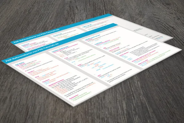 Carte de référence PHP à imprimer en fichier PDF