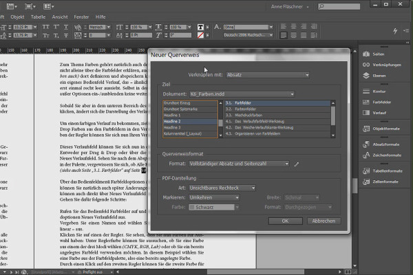 Adobe InDesign'da büyük projeler - 3.09 - Çapraz referanslar