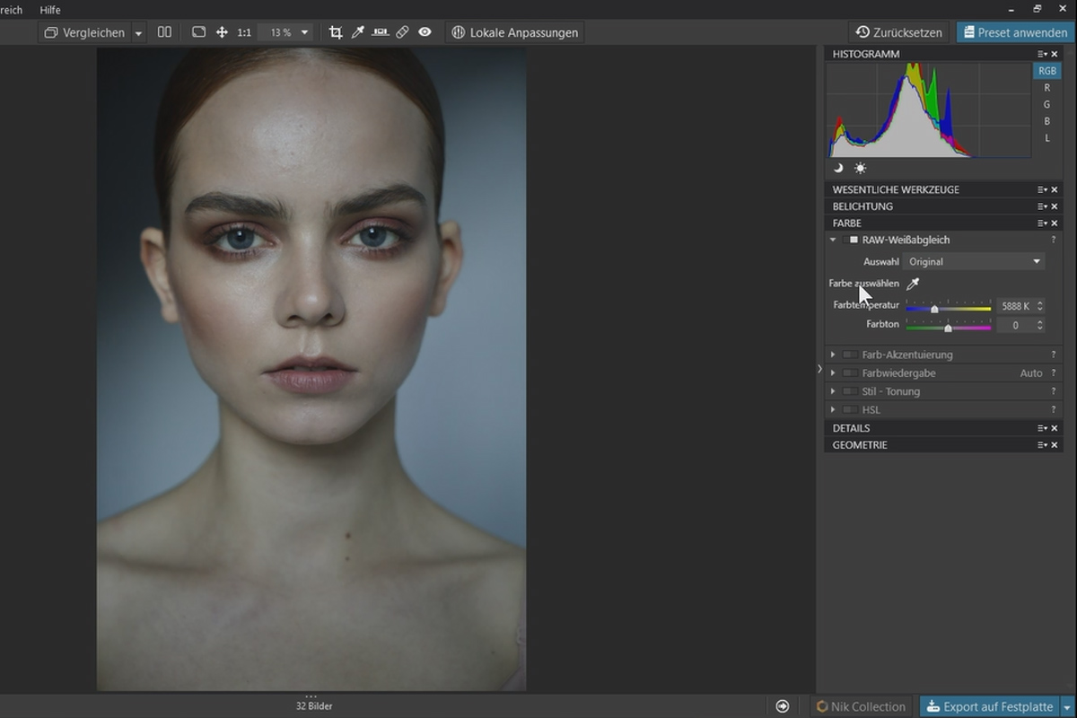 DxO PhotoLab-Tutorial: 4.1 | Beyaz Ayarlaması