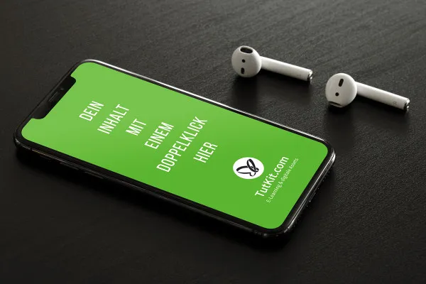 Mockup con smartphone, cellulare (iPhone) - versione 20
