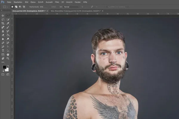 Frequenztrennung in Photoshop – 22 Ebenenübersicht Aron