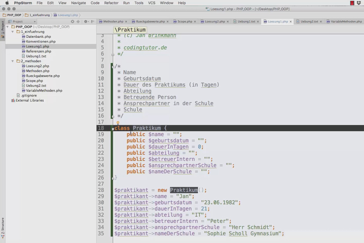 Programación web orientada a objetos con PHP - 3.08 Solución nº 1