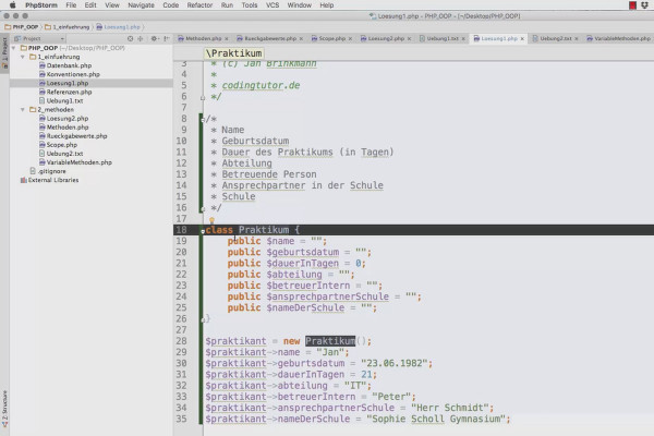 Objektorienteret webprogrammering med PHP - 3.08 Løsning #1