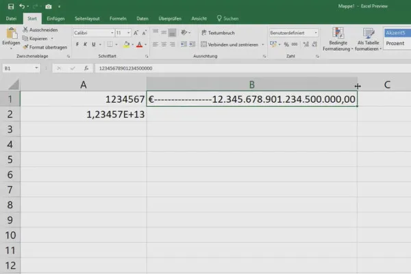 Excel-Kurs für Controlling und Vertrieb: Sortimentsliste, Einheiten, Währung & Co – 4.1 Große Zahlen formatieren