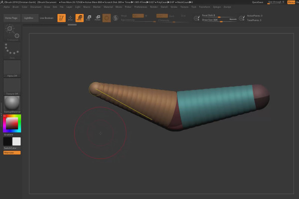 ZBrush 2018 und 4R8 – Video-Training zu den Updates: 13 Dynamesh