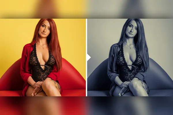 Eelseadistus akti- ja boudoir-stiilis välimusele (Lightroom, Camera Raw): 21 | Must, Valge ja Sinine