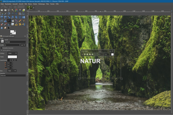 New features in GIMP 2.10: 2.12 | Text tool