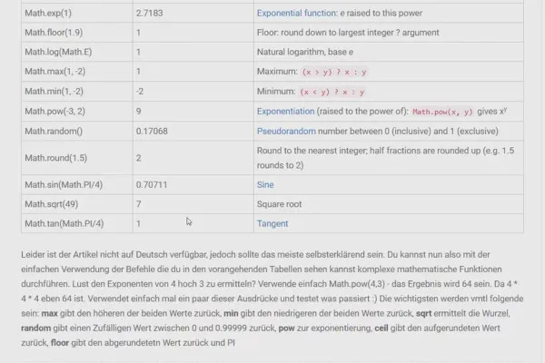 Das ultimative Training für JavaScript und jQuery – 3.4 Math-Objekt