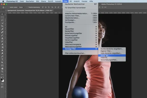 Image optimization of sports portraits - 2.9 Sharpening with high-pass filter