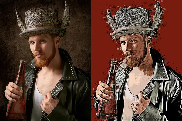 Acțiunea Photoshop "Desen animat": Un aspect pictural de ulei pentru fotografiile tale.