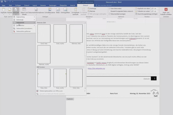 Migliore in Word: Diventa un eroe dei documenti - 22 intestazioni e piè di pagina