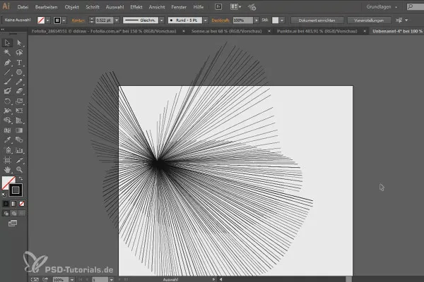 Porady i tricki dotyczące programu Adobe Illustrator: Jak stworzyć własne linie wektorowe Sinedots z super trikiem.