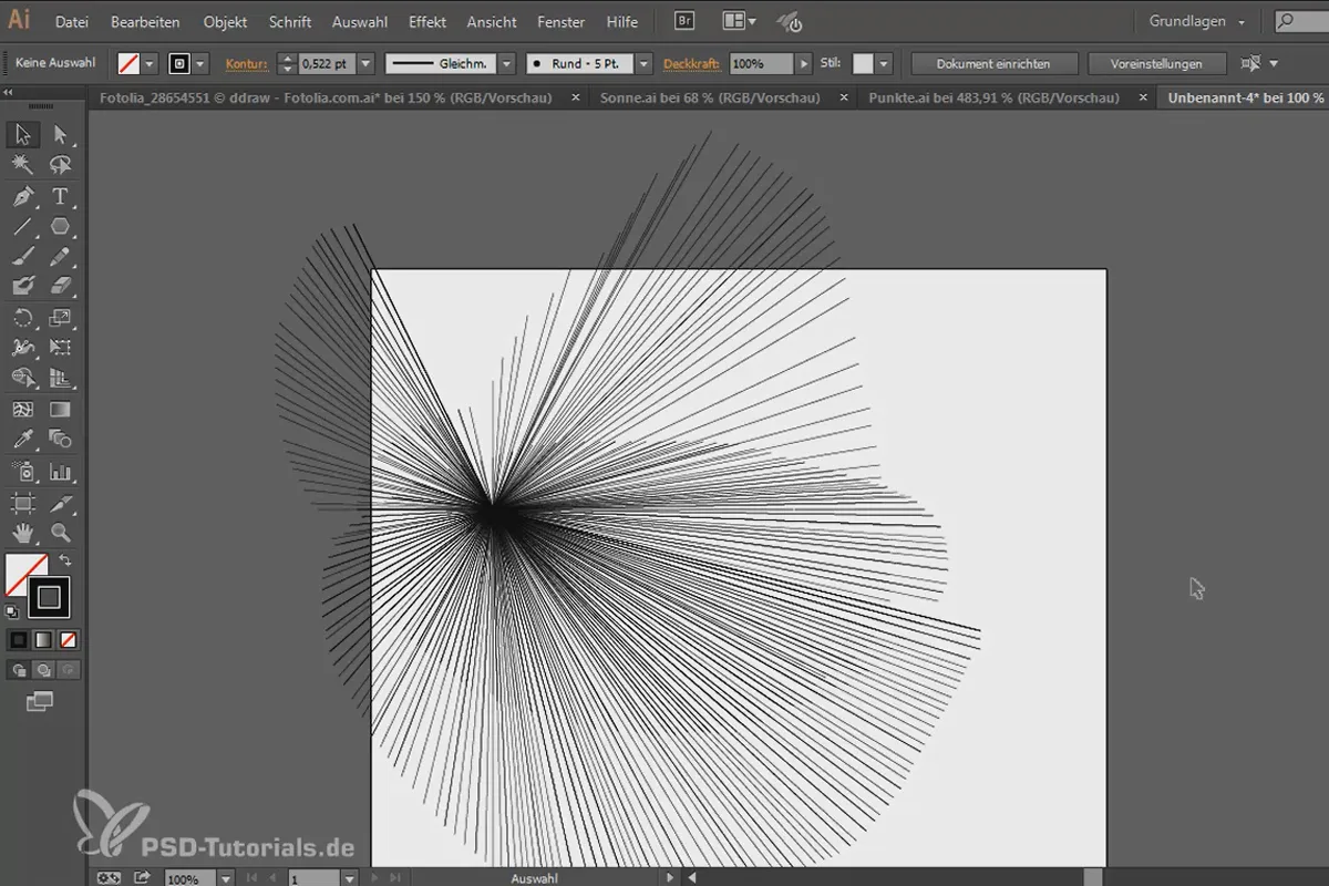 Porady i tricki dotyczące programu Adobe Illustrator: Jak stworzyć własne linie wektorowe Sinedots z super trikiem.