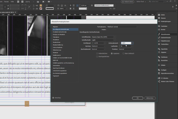Apprendre InDesign - Tutoriel pour les débutants : 3.4 Automatisation par les formats de paragraphe et de caractère