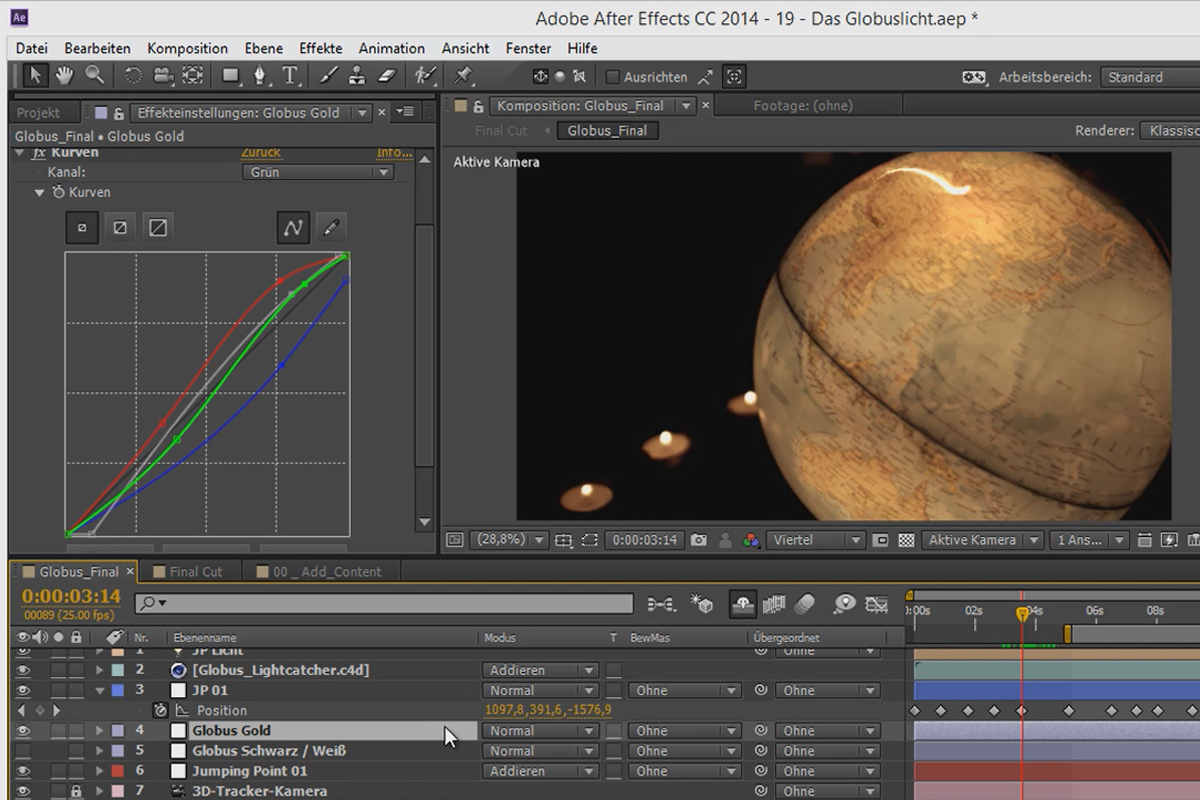 3D-projekt i After Effects: Förvandlingen