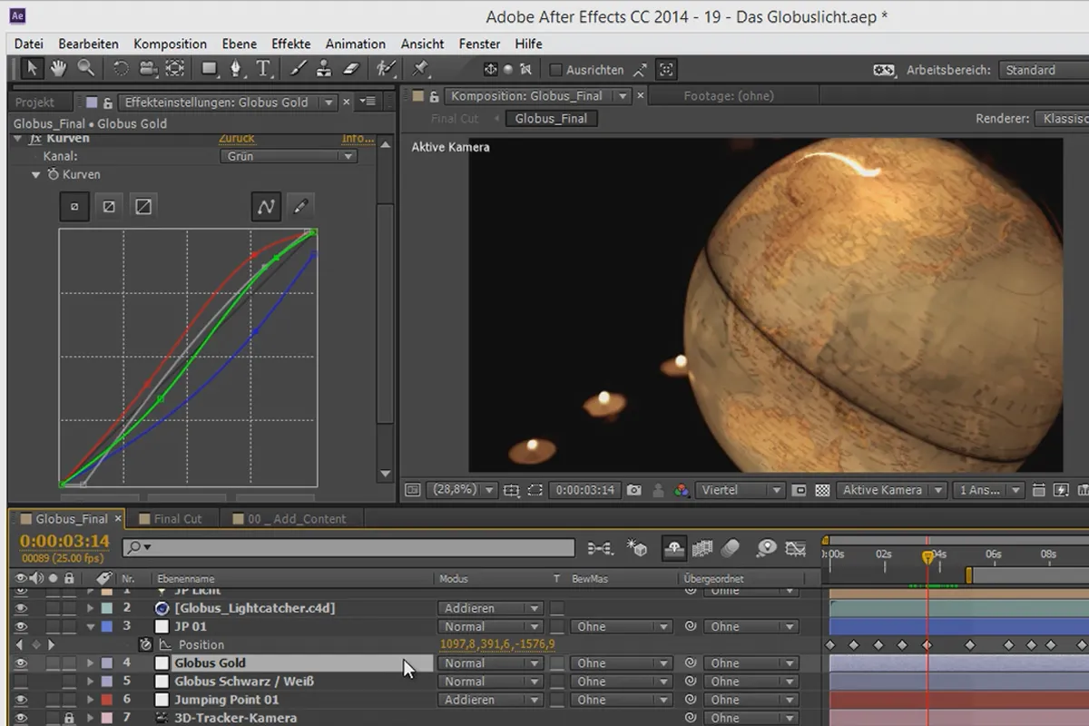 3D-Projekte in After Effects: Die Verwandlung