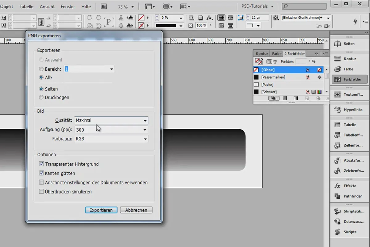 Patarimai ir gudrybės dėl „Adobe InDesign“: eksportuoti grafinius elementus tinkamu skiriamuoju gebaščiu internetui.