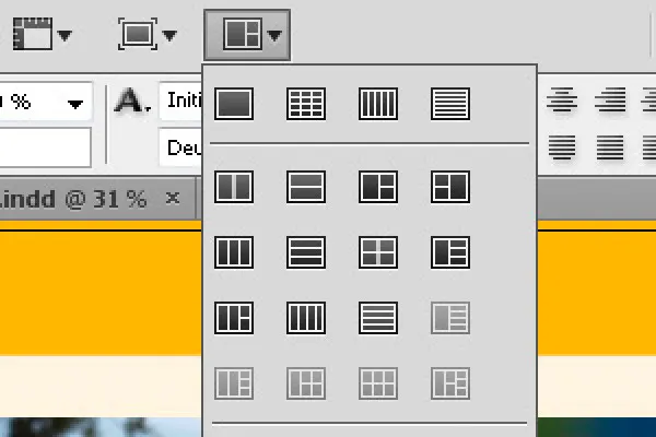 Navigacija ir peržiūros režimai programoje "InDesign