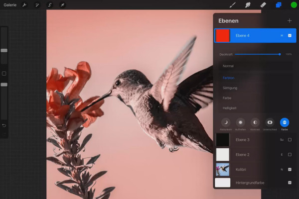 Procreate handledning - Grundläggande om digitalt ritande på iPad: 3.9 | Lager-bländningslägen: Skillnad och färg